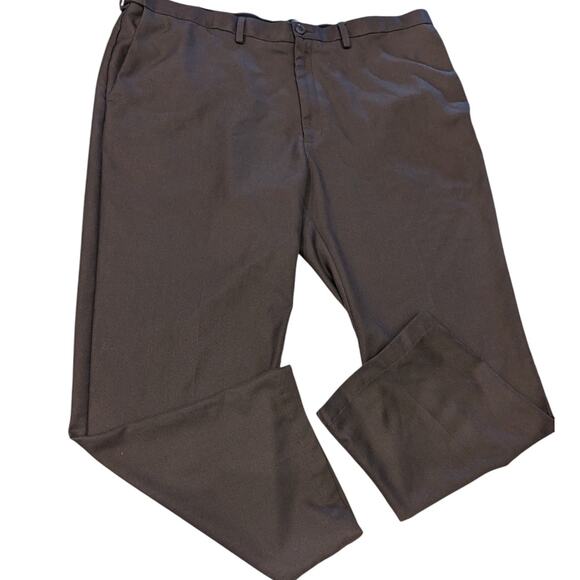 Haggar Gray Brown Dress Pants Mens 44x30 Classic Fit Office Slacks Workwear - Picture 1 of 10
